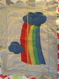 Custom Vintage Clouds And Rainbow 30 Year Old Quilt Recreation 2 small