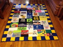 Custom Memory Tshirt And Photo Multi Sized Block Quilt 1 small