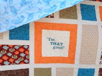 Gorgeous Custom Window Pane Embroidered Memory Quilt 3 small