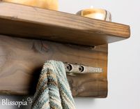 Bath Shelf With Boat Cleat Towel Hooks 3 small