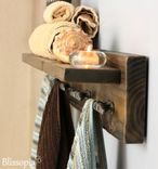 Bath Shelf With Boat Cleat Towel Hooks 5 small