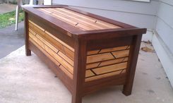 Walnut And Bamboo Hope Chest 6 small