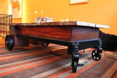 Coffee Table//Fireplace//Industrial Cart 2 small