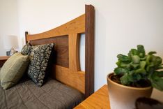 Walnut + Cherry Bed Frame And Headboard 2 small