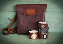 Bison Leather Cross Body Bag 4 small