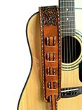 Personalized Western Rose Leather Guitar Strap 6 small
