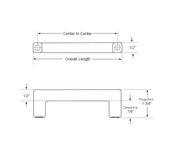 Cabinet Pull 1/2", Modern Kitchen Rustic Hammered Pull, Custom Modern Farmhouse Handle, Pull 2 small