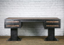 Industrial Sit/Stand Desk, Reclaimed Wood Sit To Stand Desk, Industrial Office Desk, Rustic Up Desk 3 small