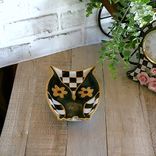 Elegant Checks Owl Decor Decorative Dish 1 small