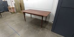 Mid-Century Modern Solid Walnut Dining Table (Or Desk) 4 small