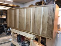 Quartered Oak Buffet With 4 Doors 3 small