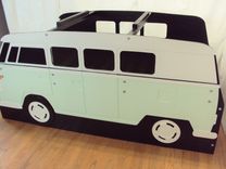 Surfer Mini-Bus Twin Kids Bed Frame - Handcrafted - Themed Children's Bedroom Furniture 2 small