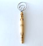 Wood Burned Danish Dough Whisk 7 small