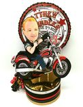 Motorcycle Cake Topper, Biker Cake Topper, Dirt Bike Caricature Cake Topper 1 small