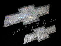 Chevy Chevrolet Bow Tie Crystallized Car Emblem Bling Genuine European Rystals Bedazzled 2 small