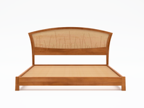 Platform Bed Frame In Cherry And Maple Wood, Made In All Sizes "River Rushes" 3 small