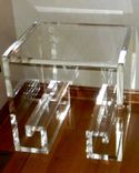 Acrylic End / Side Table Wth Greek Key Base - Hand Crafted, Custom Built 1 small