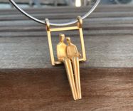 "Close To Me" Steel Figurines - Romantic Sitting Couple 5 small