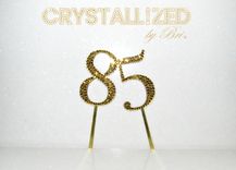 Crystallized Cake Topper Numbers Age Birthday Wedding Party Bling European Crystals Bedazzled 1 small