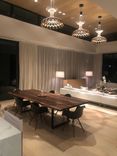 The Chase Live Edge Walnut Dining Table With Modern Trapezoid Steel Legs 4 small