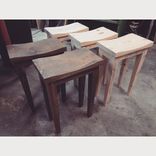 Reclaimed Pine Stool 2 small