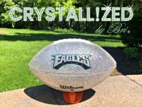 Philadelphia Eagles Crystallized Football Full Size Nfl Bling Genuine European Crystals Bedazzled 4 small