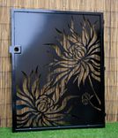 Metal Art Gate With Flowers - Chrysanthemum Gate - Decorative Steel Flower Panel - Garden Gate 1 small