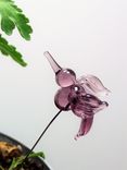 Lampwork Glass Hummingbird Plant Accessory 1 small