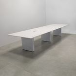 Rectangular Shape Custom Conference Table, Engineered Stone Top - Aurora Meeting Table 1 small