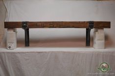 Hewn Mantel With Metal Straps And Corbels 2 small