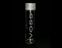 Crystallized Voss Glass Water Bottle Bling Genuine European Crystals Bedazzled 1 small