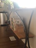 Modern Rustic Console Table: Wine Bar, Wet Bar, Cookbook Shelf 2 small