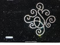 Personalized Fully Crystallized Vanity Front License Plate Genuine European Crystals Bedazzled 3 small