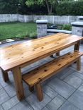 Cedar Table And Benches 4 small
