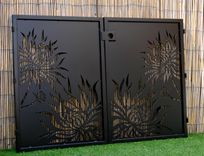 Metal Art Gate With Flowers - Chrysanthemum Gate - Decorative Steel Flower Panel - Garden Gate 3 small