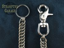 Wallet Chain - Black Or Silver Steel - Heavy Duty Industrial Strength 14 Swg 6 small