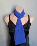 Royal Blue Chiffon Scarf 5 small