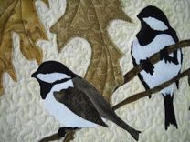 Fine Feathered Friends  Art Quilt 3 small