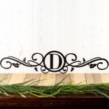 Personalized Metal Monogram Sign with Scrolls 1 small