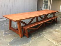 Mahogany Table With Bench 2 small