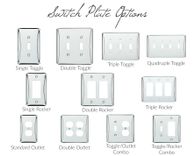 Accent Crystallized Toggle Light Switch Plate Cover Chrome Genuine European Crystals Bedazzled 5 small