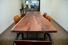 Walnut Conference Table, Live Edge Conference Table, Conference Table, Meeting Table 3 small