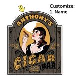 Custom Cigar Bar Wood Coasters, Set Of 4 4 small