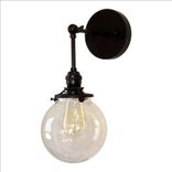 Ridgeway Clear Globe Wall Light 1 small