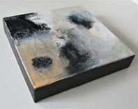 Acrylic Abstract Painting Art Canvas, 8" X 8",Original Contemporary Wall Hanging 3 small