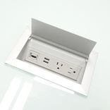 Square Shape Custom Conference Table, Tempered Glass Top - Omaha Meeting Table 6 small