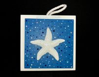 Crystallized Sea Shell Hanging Wall Plaque Beach Bling Decor Genuine European Crystals Bedazzled 2 small