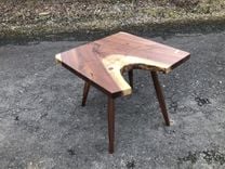 Midcentury Live Edge Walnut Side Table 1 small
