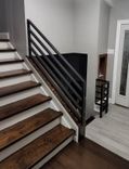 Modern Metal Stair Railing; Contemporary Knee Wall Steel Handrails 4 small