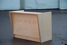 Hybrid Baltic Birch Reception Desk With Carved Logo 1 small
